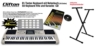 Clifton Keyboard LP6210C, USB, MIDI, 61 anschlagdyn. Tasten, Netzteil, Pitchbend-Rad - Komplettset mit Ständer -